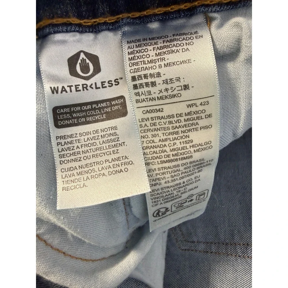 NEW Levis 559 Relaxed Straight Mens Jeans 54x30 Medium Wash Blue WaterLess